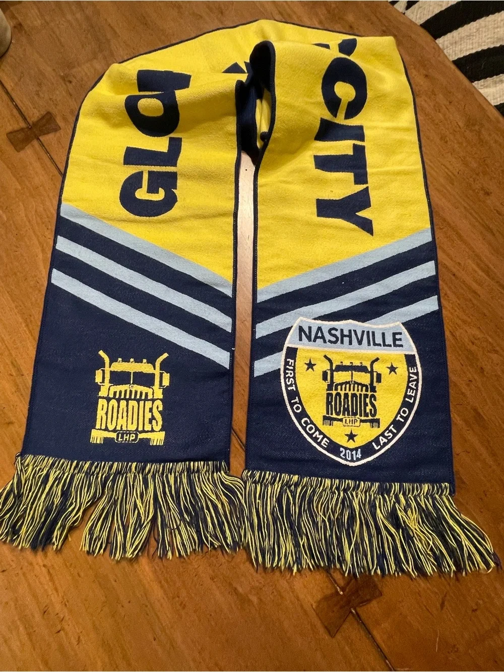 Nashville SC “Roadies” Yellow and Navy Nashville Fan Scarf